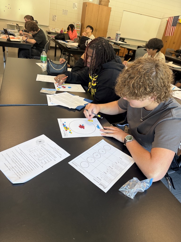 Image showing Making chemistry a little sweeter in Tiger Country! 🍬⚛️ Miss McGrath’s Chemistry students put a delicious spin on science by using M&M’s to model protons, neutrons, and electrons! 🔴🟡🔵 Students got hands-on practice identifying subatomic particles and building atomic structures for different elements. Working together, exploring science, and building knowledge with one shared purpose! 🐅🖤💛 Once a Tiger, always a Tiger! #OneRoar #ClaxtonTigers #CHSChemistry #HandsOnScience #STEMatCHS #OnceATigerAlwaysATiger #ClaxtonGA #TigerPride