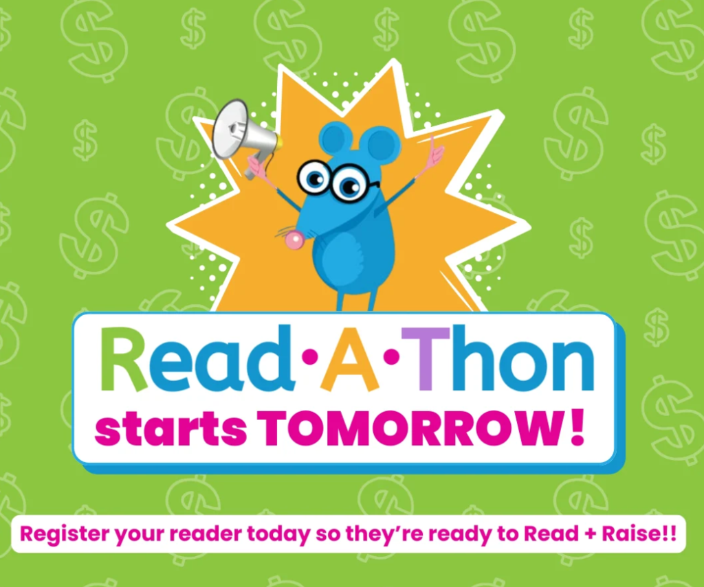 📚✨ Our Read-A-Thon kicks off TOMORROW! ✨📚  Register your reader today so they can hit the ground running! Every minute spent reading and every dollar raised helps make a difference for our readers. 💙  👉 Register here: https://www.read-a-thon.com/readers/r/PrKBzv/1?utm=email  Let’s get ready to READ, READ, READ! 📖🎉  @Read-A-Thon #ReadRaise #MyReadathon #ClaxtonTigers