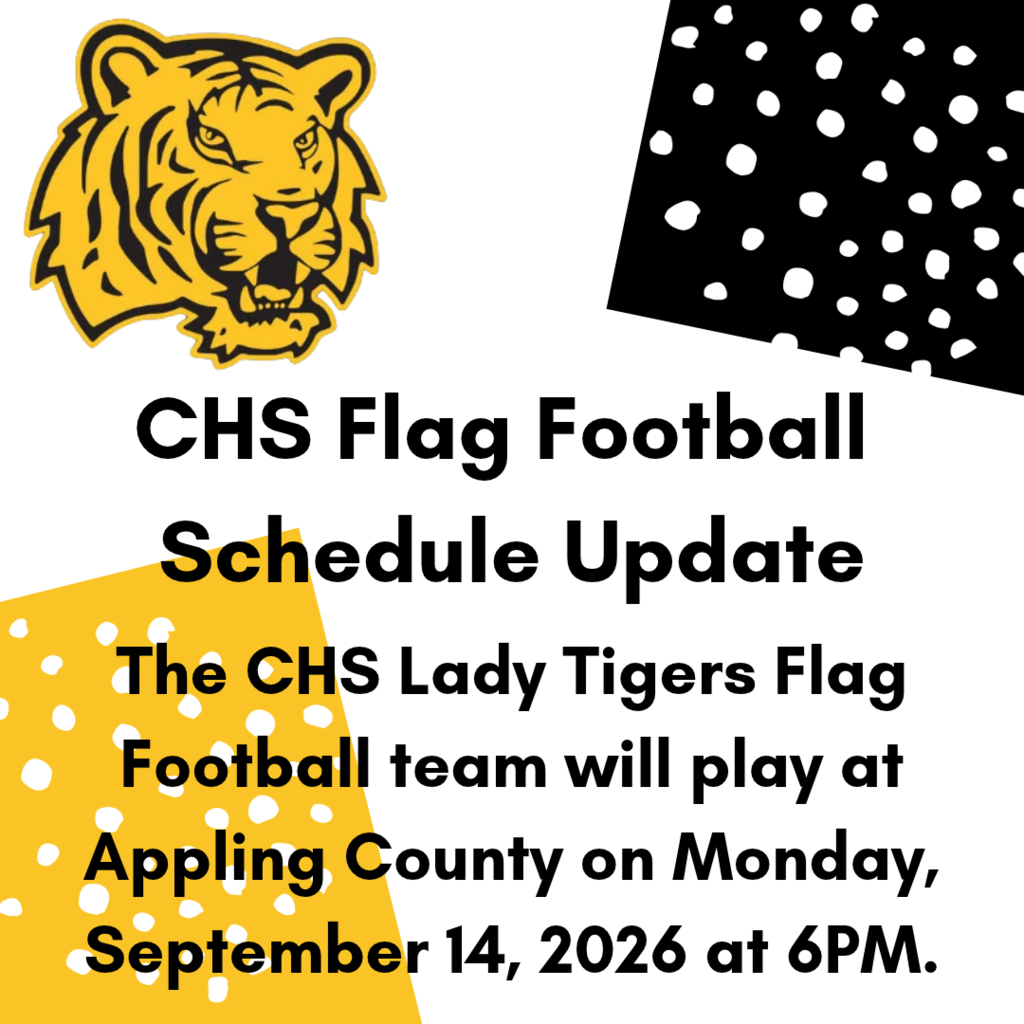 Image showing The wait is over! Our CHS Lady Tigers Flag Football team is ready to hit the field and kick off their 2026 season on the road! 👟🔥 📅 Date: MONDAY, September 14, 2026 ⏰ Time: 6:00 PM 📍 Location: Appling County High School Let's show up, bring that high energy, and cheer on our Lady Tigers as they set the tone for the season! 📣✨ Competing with passion, breaking boundaries, and bringing that unbeatable One Roar spirit wherever we travel! One team, one drive, one shared purpose! 🖤💛 Once a Tiger, always a Tiger! 🐅🐾 #OneRoar #ClaxtonTigers #CHSLadyTigers #FlagFootball #SeasonOpener #GirlsFlagFootball #TigerPride #OnceATigerAlwaysATiger #ClaxtonGA #CHSTigers