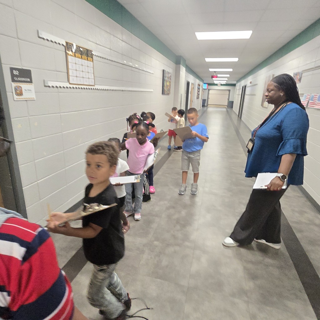 🔎🐯 Our Kindergarteners are Shape Detectives! 🔺🟡 Our Kindergarten students have been putting their math skills to work as they learn to identify circles, triangles, squares, rectangles, hexagons, and octagons! 📐✨ They’re also building their math vocabulary by learning important position words. On Friday, our little Shape Detectives went on a shape hunt around the school! 🕵️♀️🕵️♂️ Each shape they found had a tiger nearby, and students had to describe where the tiger was using words like above, beside, next to, below, behind, and in front of. 🐯 They had a BLAST while flexing their math and vocabulary skills! 💪📚🔷 #ClaxtonElementary #Kindergarten #ShapeDetectives #MathFun #LearningThroughPlay #TigerPride #PardonOurProgress #SuccessUnderConstruction 🐯📚✨