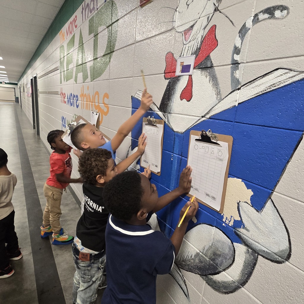 🔎🐯 Our Kindergarteners are Shape Detectives! 🔺🟡 Our Kindergarten students have been putting their math skills to work as they learn to identify circles, triangles, squares, rectangles, hexagons, and octagons! 📐✨ They’re also building their math vocabulary by learning important position words. On Friday, our little Shape Detectives went on a shape hunt around the school! 🕵️♀️🕵️♂️ Each shape they found had a tiger nearby, and students had to describe where the tiger was using words like above, beside, next to, below, behind, and in front of. 🐯 They had a BLAST while flexing their math and vocabulary skills! 💪📚🔷 #ClaxtonElementary #Kindergarten #ShapeDetectives #MathFun #LearningThroughPlay #TigerPride #PardonOurProgress #SuccessUnderConstruction 🐯📚✨