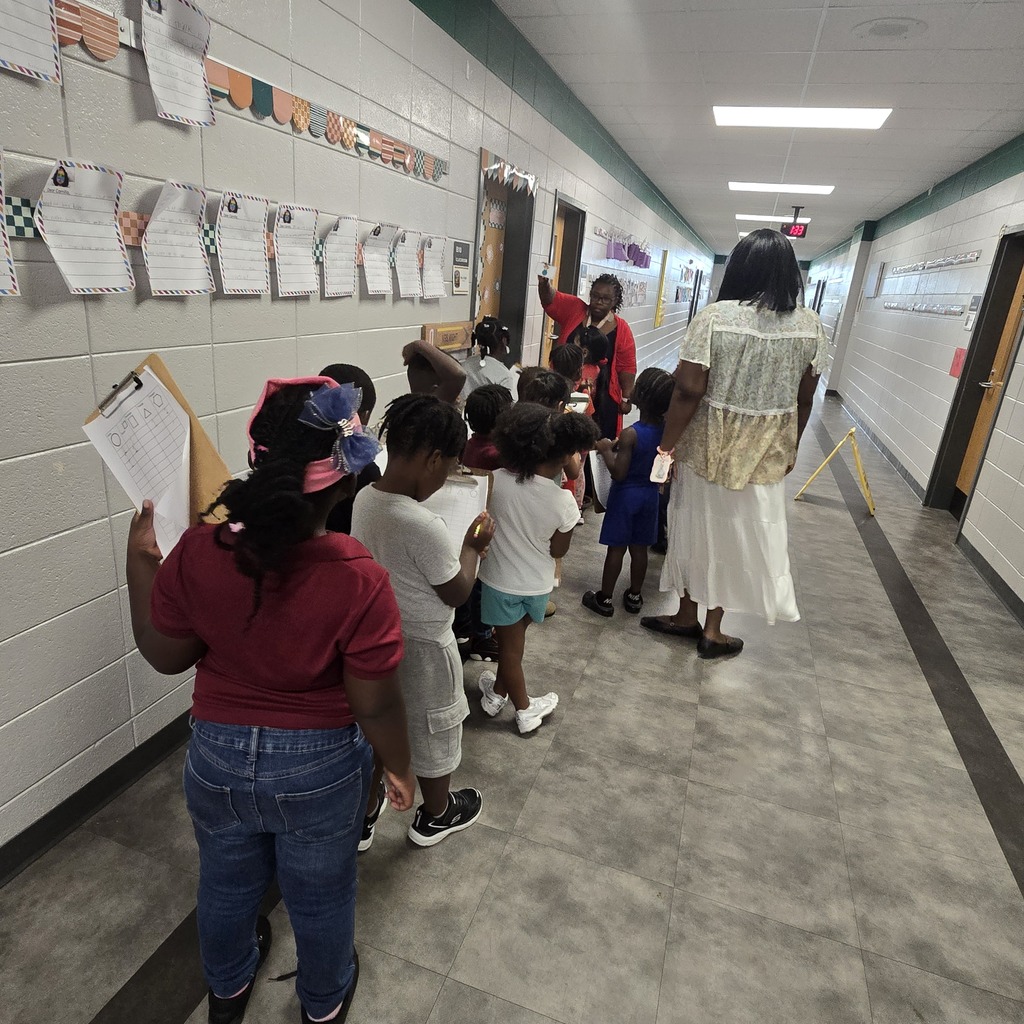 🔎🐯 Our Kindergarteners are Shape Detectives! 🔺🟡 Our Kindergarten students have been putting their math skills to work as they learn to identify circles, triangles, squares, rectangles, hexagons, and octagons! 📐✨ They’re also building their math vocabulary by learning important position words. On Friday, our little Shape Detectives went on a shape hunt around the school! 🕵️♀️🕵️♂️ Each shape they found had a tiger nearby, and students had to describe where the tiger was using words like above, beside, next to, below, behind, and in front of. 🐯 They had a BLAST while flexing their math and vocabulary skills! 💪📚🔷 #ClaxtonElementary #Kindergarten #ShapeDetectives #MathFun #LearningThroughPlay #TigerPride #PardonOurProgress #SuccessUnderConstruction 🐯📚✨