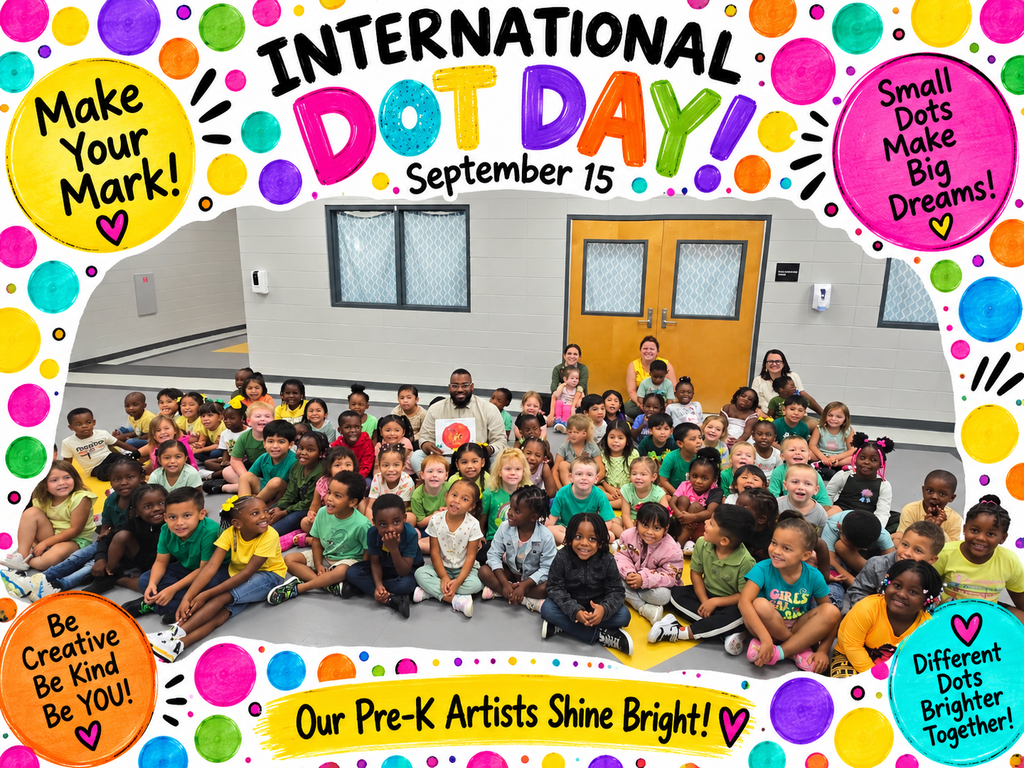 🔴🟡🔵 International Dot Day: A Special Visitor Makes His Mark! 🟢🟣🩷 On Tuesday, September 15, Evans County Pre-K received a royal treat! 👑🐯 Our very own Claxton Elementary School Principal, Mr. Harris, stopped by with a special book in hand, The Dot, to celebrate International Dot Day with our littlest Tiger Cubs! Mr. Harris didn’t just read a story. He made his mark! ❤️ He made lots of new four- and five-year-old friends, shared encouraging words, brought plenty of smiles, and reminded our children that their ideas, creativity, and voices matter. And judging by all those little faces, we’re pretty sure he gained quite the fan club! 😂📚 There is something extra special about watching our school leaders take time to sit on a child’s level, open a book, and simply be present. Those few minutes may seem small, but to a four-year-old, they can be a very BIG dot in their school story. 🥹💕 Thank you, Mr. Harris, for taking time out of your busy day to read, laugh, encourage, and connect with our Tiger Cubs. Your visit was greatly enjoyed and truly appreciated! 🔴 One book. One visit. Lots of smiles. One BIG mark on some very little hearts. 🟡💙 Happy International Dot Day from Evans County Pre-K! 🎨 Make your mark...and see where it takes you!