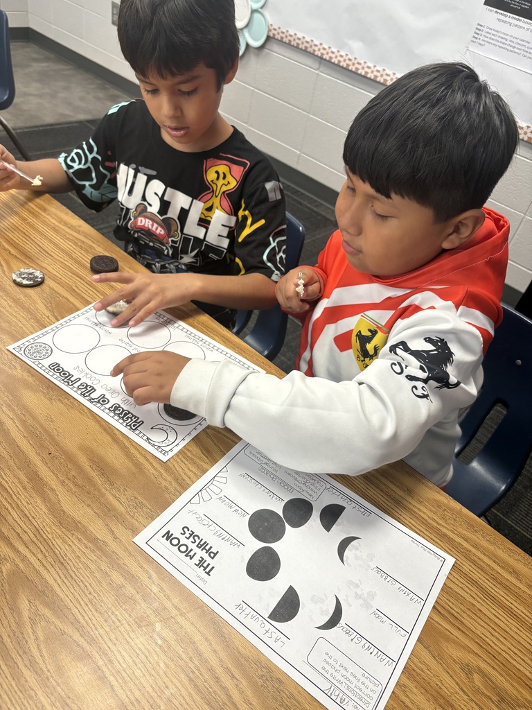 Students learning moon phases