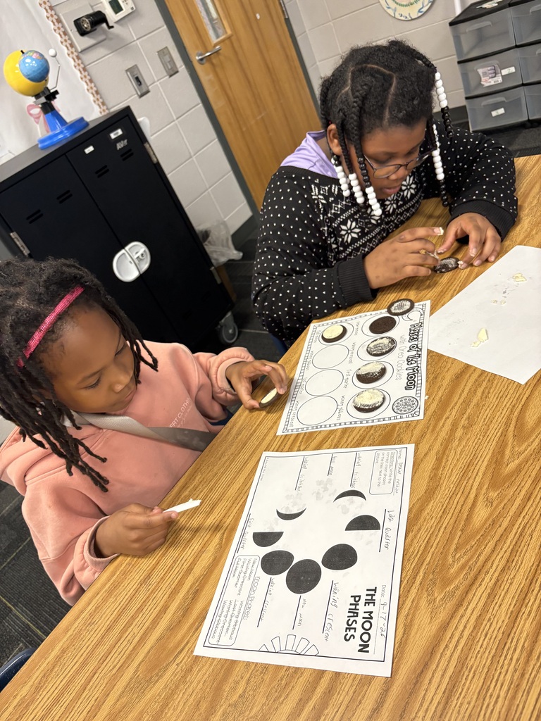 Students learning moon phases
