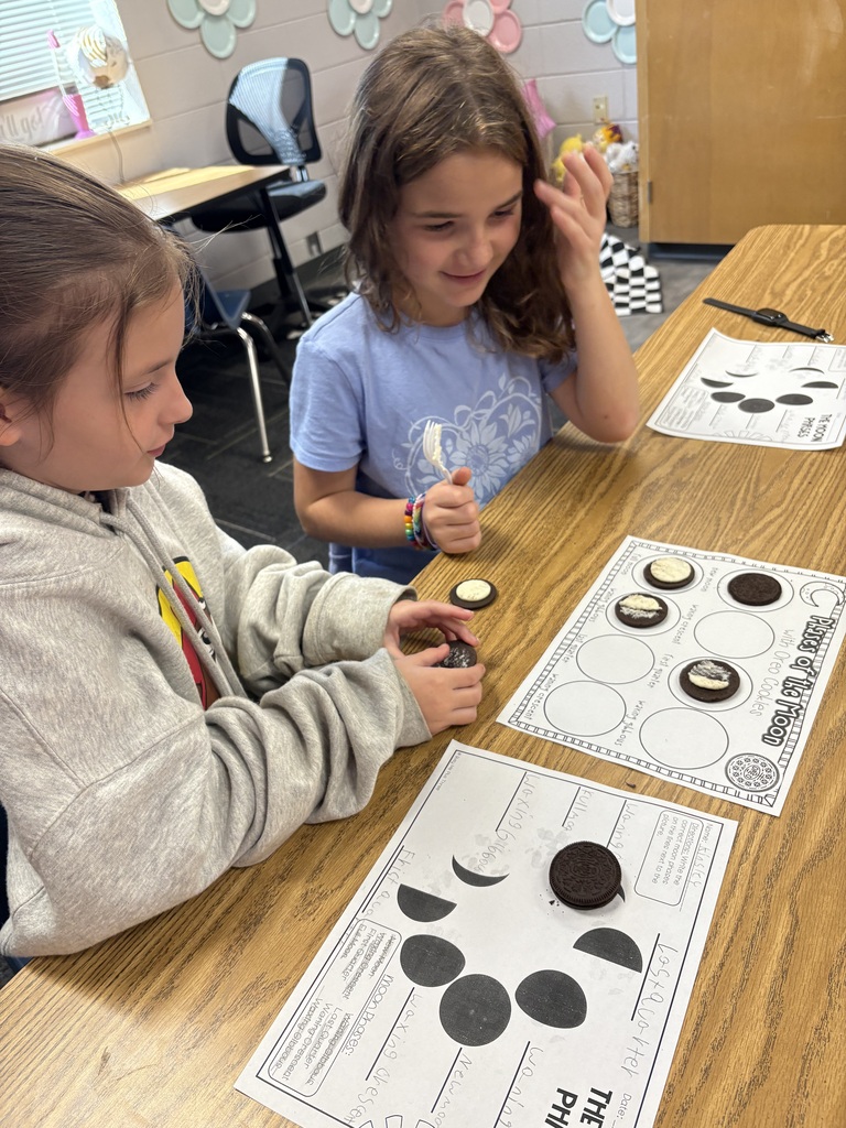 Students learning moon phases