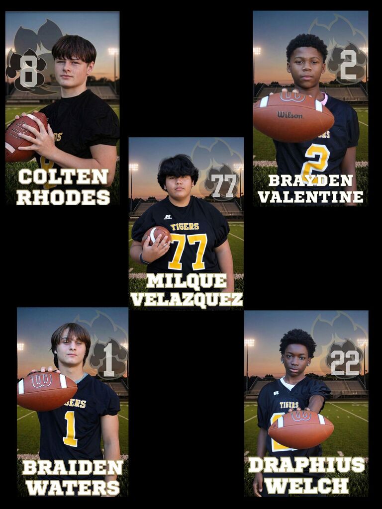 🐯🖤💛 8TH GRADE RECOGNITION NIGHT! 💛🖤🐯  Tonight, we celebrate some very special members of the Claxton Middle School Tiger Family! 🎉  Help us give a HUGE shoutout to our 8th Grade Cheerleaders & Football Players! 📣🏈 These students have worked hard, represented CMS with pride, and made memories that will last a lifetime.  ⭐ CHEER LOUD! 🏈 PLAY HARD! 🐯 REPRESENT THE TIGERS!  To our 8th graders: We are SO proud of each and every one of you! Your dedication, energy, teamwork, and Tiger spirit have made you an important part of our school family. We are thankful for every cheer, every play, every practice, every challenge overcome, and every moment you've given to the Claxton Tigers! 💛🖤  As you continue your journey, always remember where you started and the Tiger family that will always be cheering you on! 🐯🔥  8th GRADE — THIS IS YOUR NIGHT! 🎓✨ MAKE SOME NOISE FOR OUR TIGERS!!! 📣🐯  LET'S GO TIGERS!!! 💛🖤 ONCE A TIGER, ALWAYS A TIGER! 🐯🔥