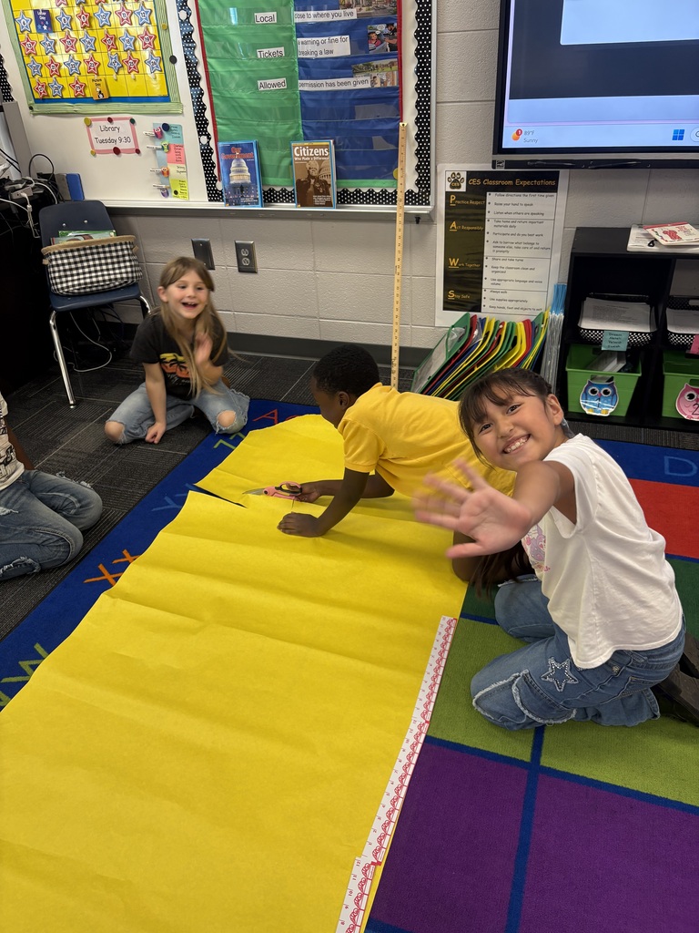 📏🐯 Measurement is getting REAL in 2nd grade! 🐯📏 Our second graders have been having a blast learning all about measurement! They’ve made their own rulers and put them to the test by measuring EVERYTHING from gummy worms—stretched and unstretched—to people! 😂📐 We were also lucky to have a very special guest reader, Mr. Paul Phillips, aka “Tall Paul,” join us to read How Big Is a Foot? 📚 He was the perfect person to help us put our measuring skills to work! After measuring Tall Paul, students measured themselves and then used their measurements to try to design and build a bed that would actually fit them! 🛏️📏 What a fun way to turn math into a hands-on learning experience! Way to go, 2nd grade! 💛🖤 #ClaxtonTigers #CESProud #SecondGrade #Measurement #HandsOnLearning #MathIsFun #PardonOurProgress #SuccessUnderConstruction