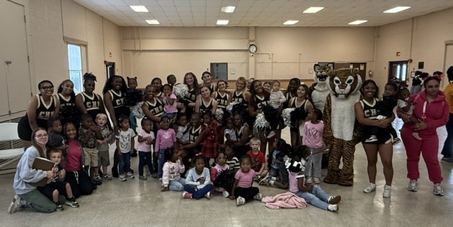 Image showing 📣📣 SPREADING HOMECOMING SPIRIT TO OUR LITTLEST TIGERS! 📣🐅🖤💛 On Tuesday, October 6, 2026, our amazing CHS Cheerleaders brought the energy, smiles, and Tiger Pride to Evans County Headstart for a special Homecoming Pep Rally! 🎉✨ Our cheer team helped the Headstart children get pumped up for Homecoming Week, teaching them cheers, showing off some moves, and making sure our future Tigers felt right in the middle of the celebration! 📣🐾 Building community, sharing joy, and inspiring the next generation as we roar together with one shared purpose under One Roar! ⚡ Once a Tiger, always a Tiger! 🐅🐾 #OneRoar #ClaxtonTigers #CHSHomecoming #Homecoming2026 #CHSCheer #FutureTigers #EvansCountyHeadstart #TigerPride #OnceATigerAlwaysATiger #ClaxtonGA #CHSTigers