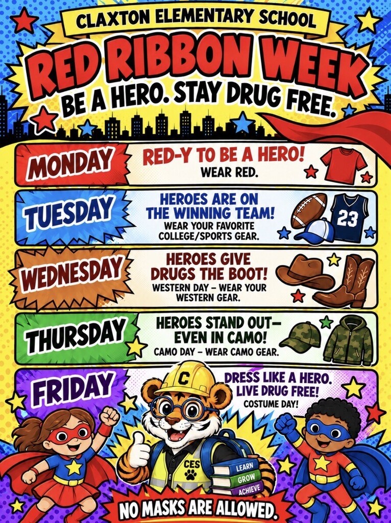 Red Ribbon Week Dress Up Days