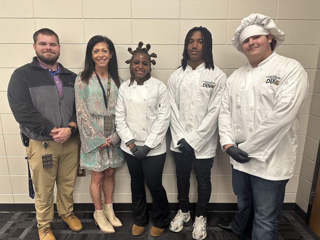 Image showing 🍳🍝 SERVED WITH EXCELLENCE! CHS CULINARY ARTS AT WORK! 🍰🥗🐅🖤💛 Huge shoutout to our incredible CHS Culinary Arts students for doing an outstanding job serving the Bryan-Evans Retired Educators on October 13, 2026! 👏✨ Our CMS/CHS School Nutrition team prepared a delicious feast—lasagna, green beans, garlic knots, fresh salad, and strawberry shortcake—and these hardworking students stepped up to serve our retired educators and keep everything running seamlessly from start to finish! From serving meals to cleaning up afterward, their professionalism and work ethic truly shined! 🍽️🧹 📸 Pictured with CHS Principal James Rowe and CTAE Director Sarah Rountree are (L to R): Keri Conner, Matthew Melvin, and Joseph Tanner. 🤝🌟 We are so proud of these Tiger leaders for taking pride in their craft and giving back to those who paved the way in our community! Serving others with one shared purpose under One Roar! ⚡ Once a Tiger, always a Tiger! 🐅🐾 #OneRoar #ClaxtonTigers #CHSCulinaryArts #CTAE #StudentLeaders #ServiceInAction #CommunityFirst #TigerPride #OnceATigerAlwaysATiger #ClaxtonGA #CHSTigers