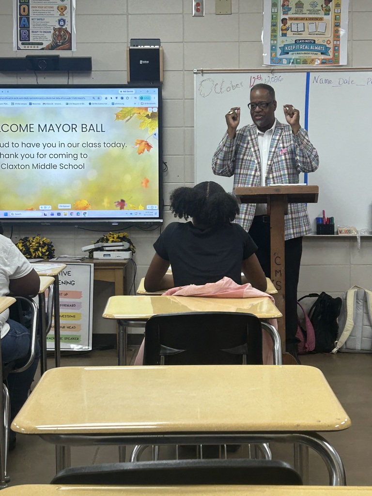 Claxton Middle School had the honor of welcoming Mayor Ball for an inspiring presentation on civic engagement!