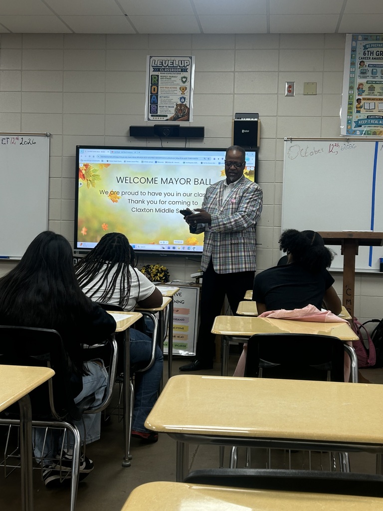 Claxton Middle School had the honor of welcoming Mayor Ball for an inspiring presentation on civic engagement!