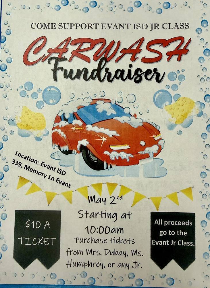 Car Wash flyer, image. Information in article