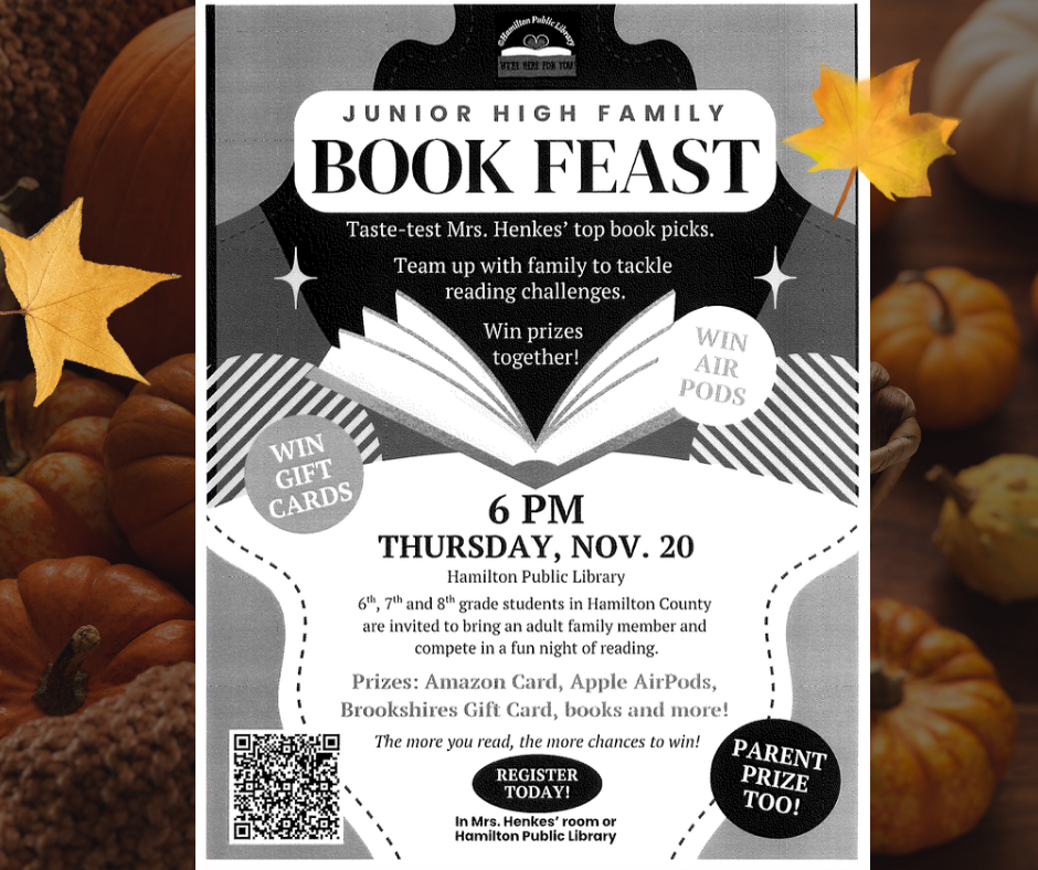 Hamilton Public Library Book Feast Flyer