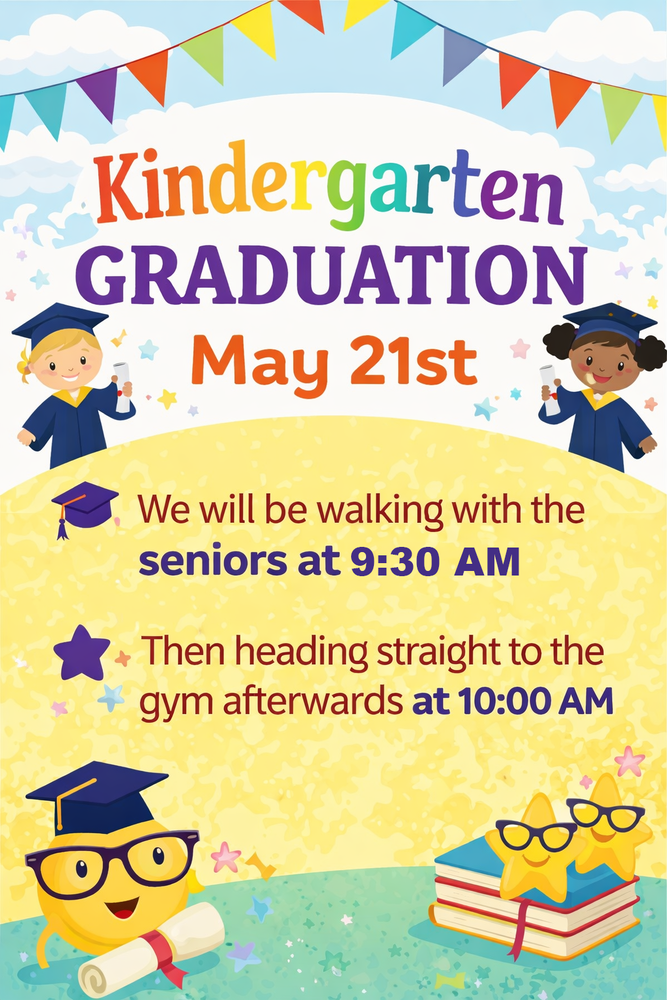 Kindergarten Graduation flyer
