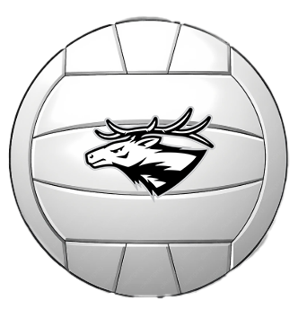 Elk mascot on volleyball image