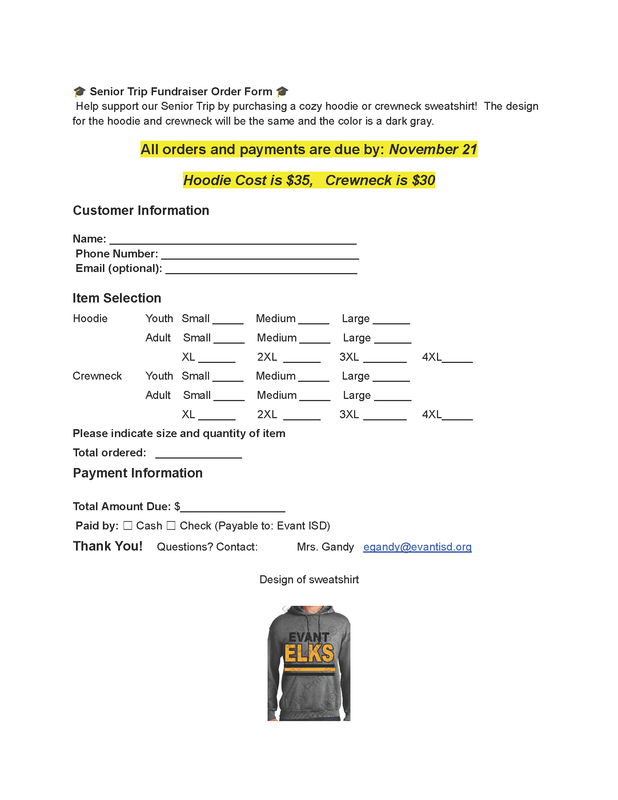 Sweatshirt Order Form image