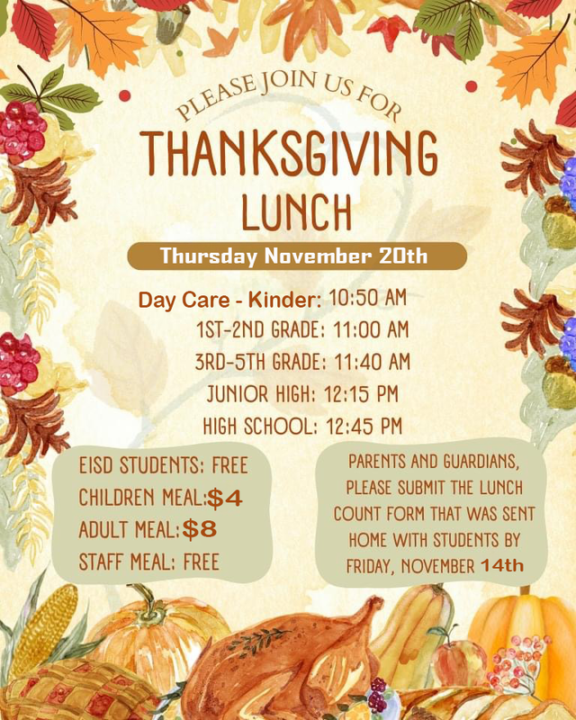 Thanksgiving Lunch flyer image