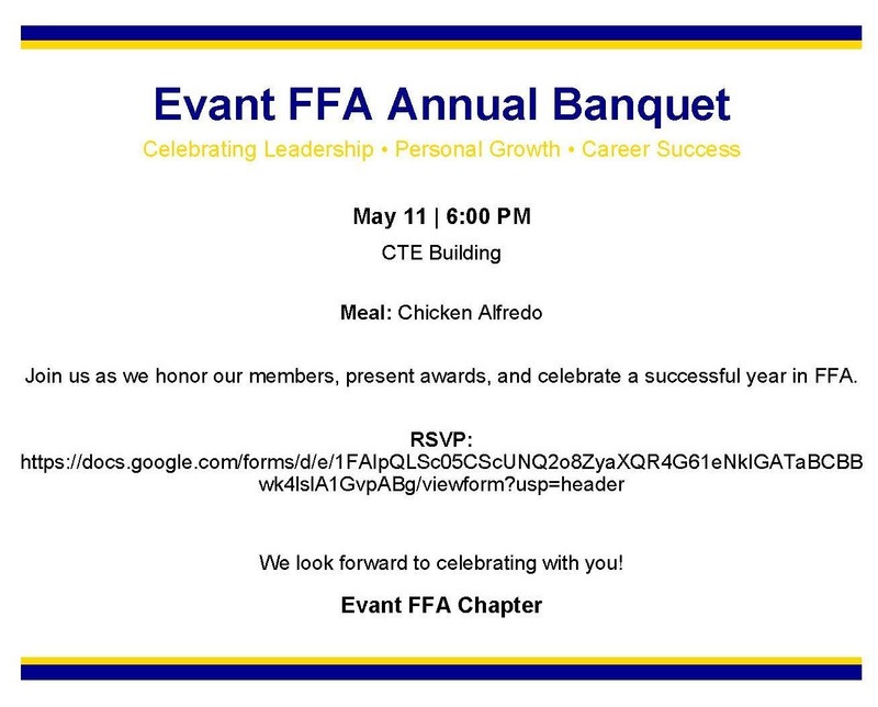 FFA Banquet Announcement image