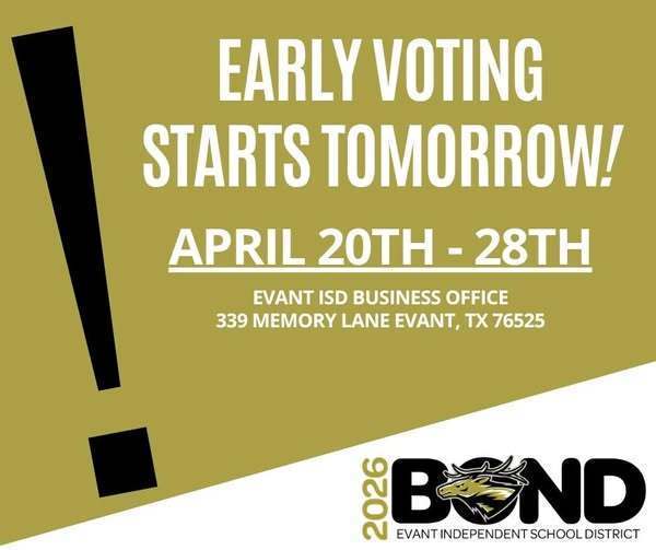 Early Voting, 4/20-28 in the business office, image