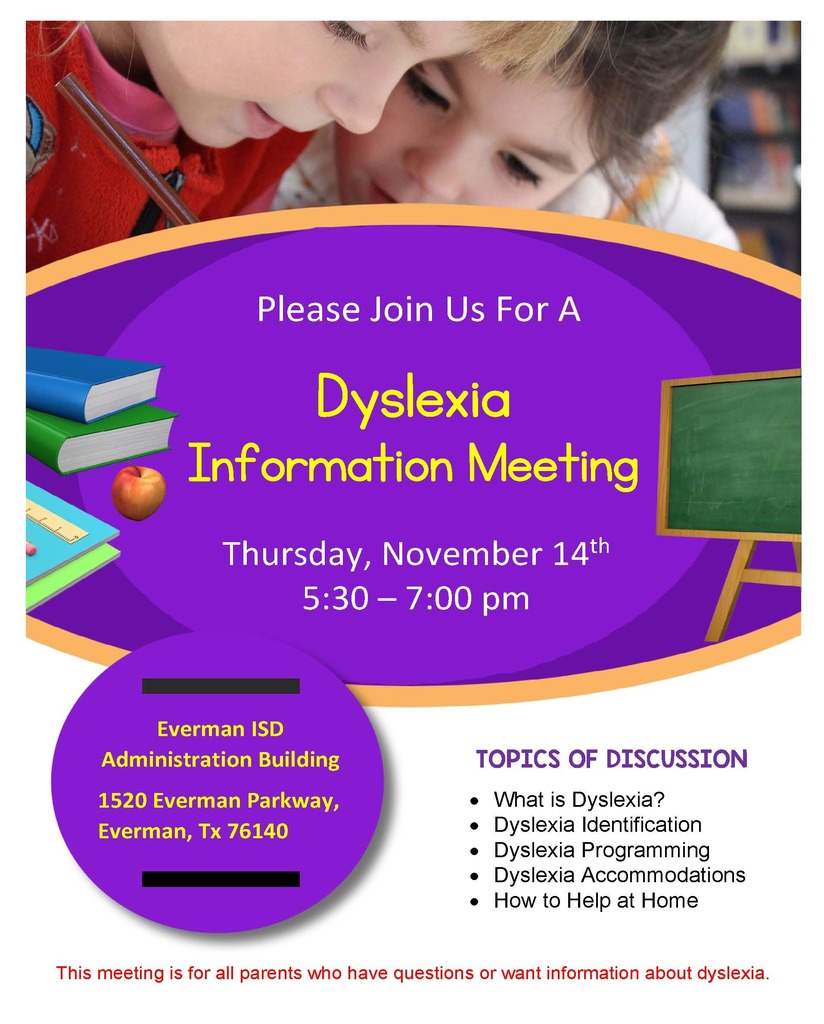 Parent dyslexia meeting november 14