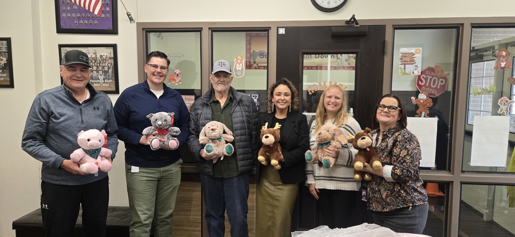 Thank you so much to Mr. Bill Sharp and Mr. Gary Balch for bringing a donation of stuffed amimals for our students.