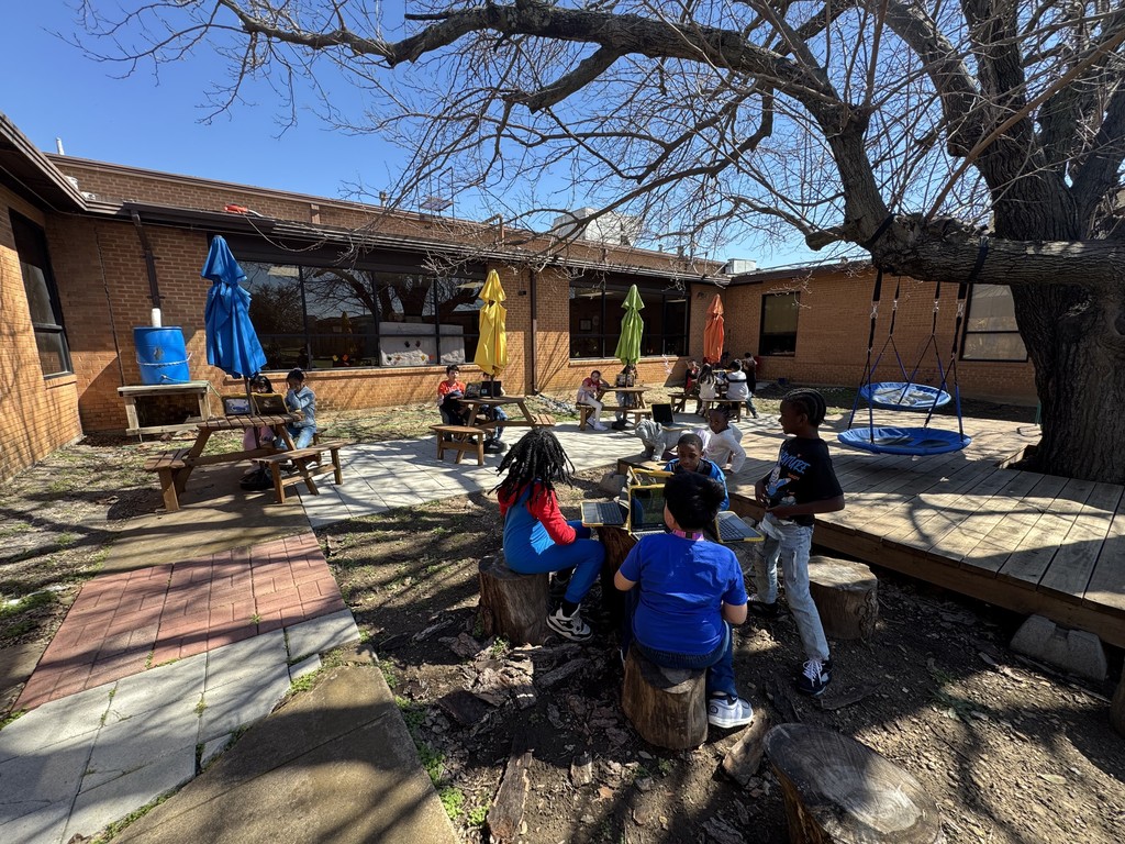 students outside