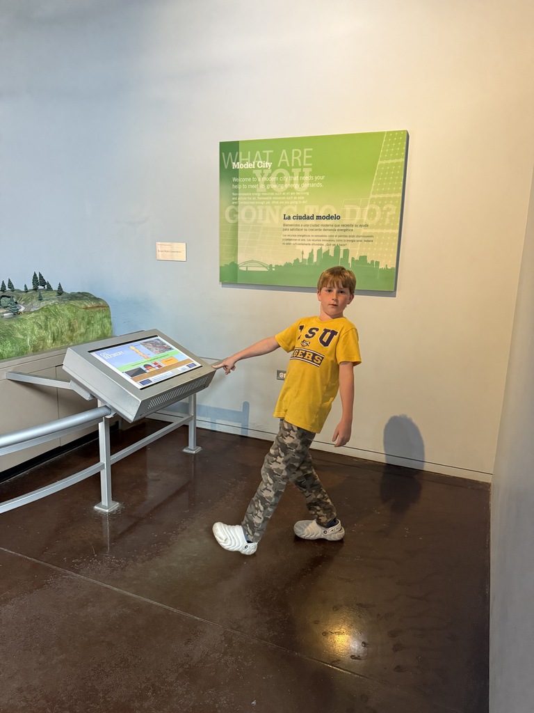Student exploring