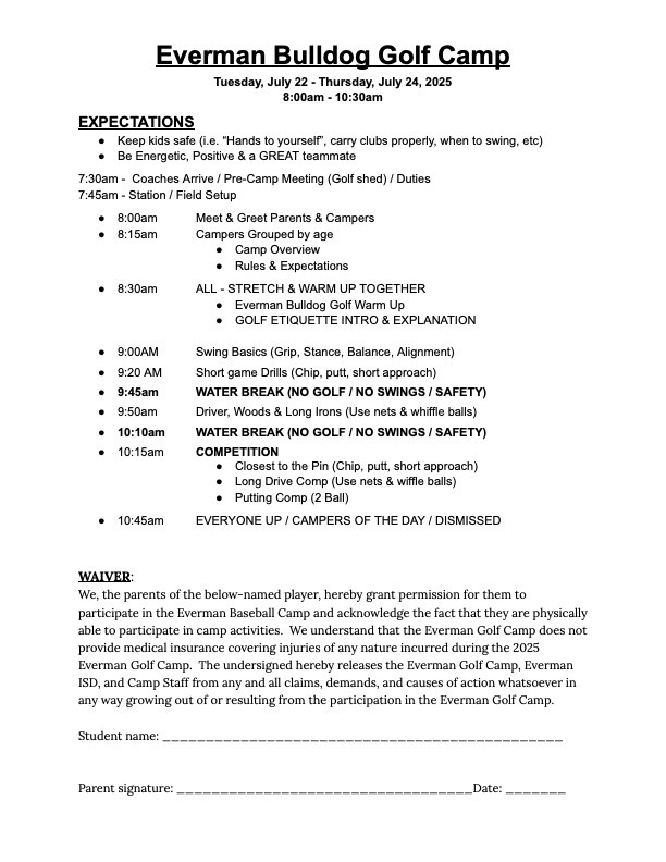 Everman ISD+GolfCamp2