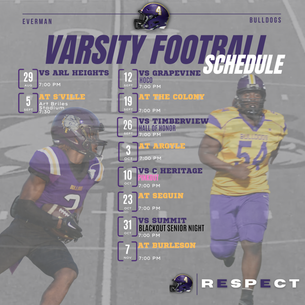 Everman ISD+BulldogsFootball