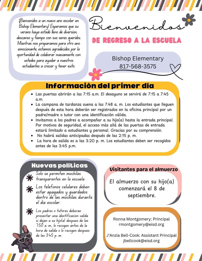 Spanish Back To School Information