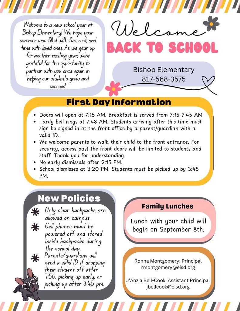 English Back To School Information