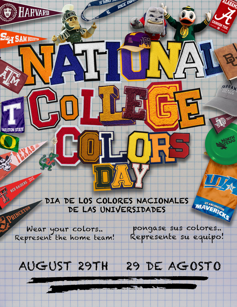 Everman ISD+NationalCollegeColorsDay