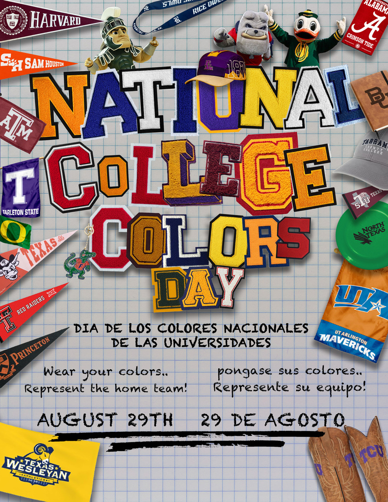 Everman ISD+NationalCollegeColorsDay