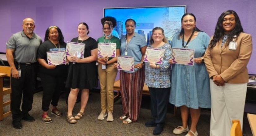Principal Valdez, Instructor Thomas, Instructor Bural, Instructor Patterson, Instructor Shed, Instructor Lalonde, Instructor Burciaga, Dean Walters