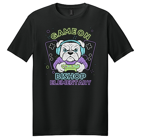 image of game on Bishop shirt