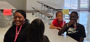 Students showing P.A.W.S.!