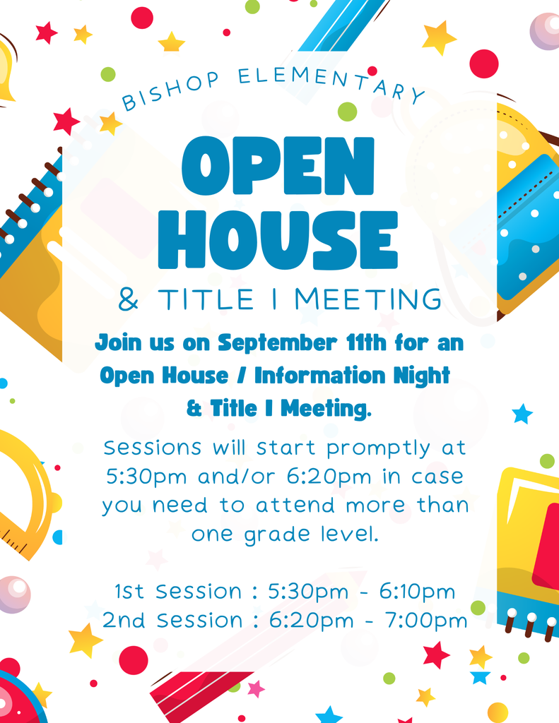 english flyer for open house and title I meeting