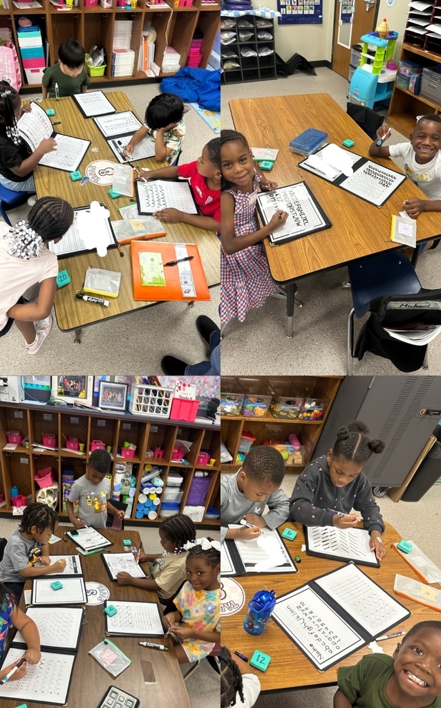students working on classwork