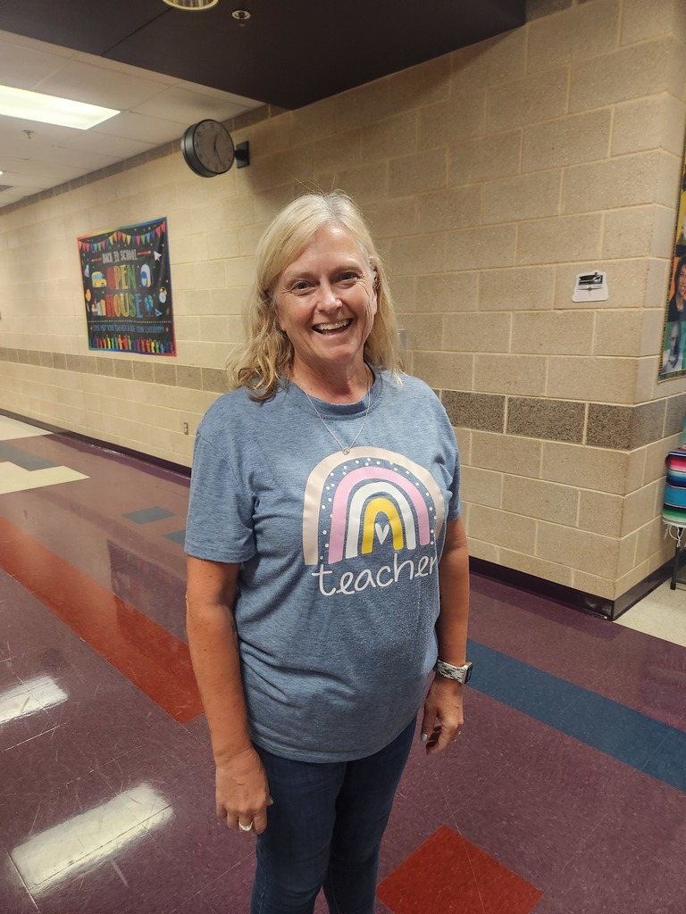 Staff and students showcasing thier favorite tshirt!!