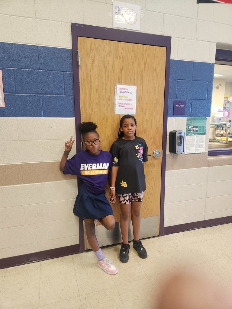 Staff and students showcasing thier favorite tshirt!!