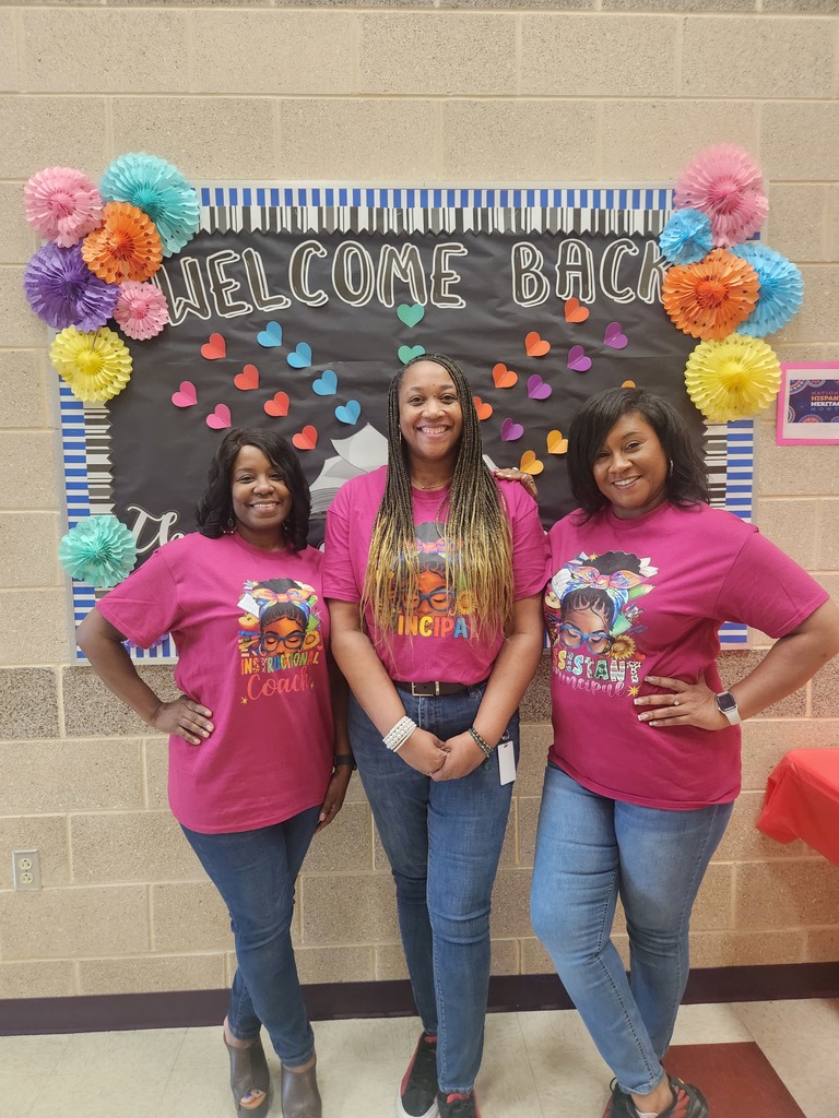 Staff and students showcasing thier favorite tshirt!!