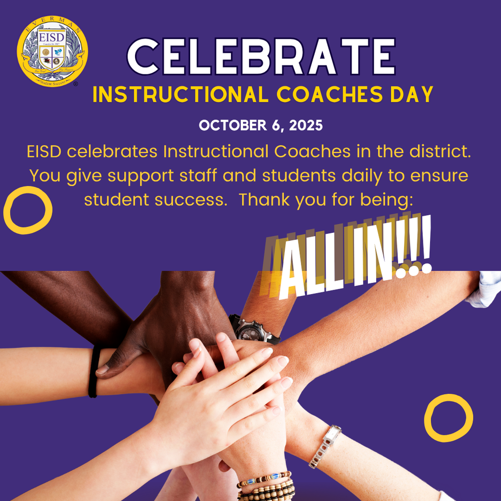 Today EISD Celebrates Our Incredible Instructional Coaches! Thank you for all you do for the students and teachers of Everman ISD. Your dedication, leadership, and daily support make a powerful difference in our classrooms and communities.