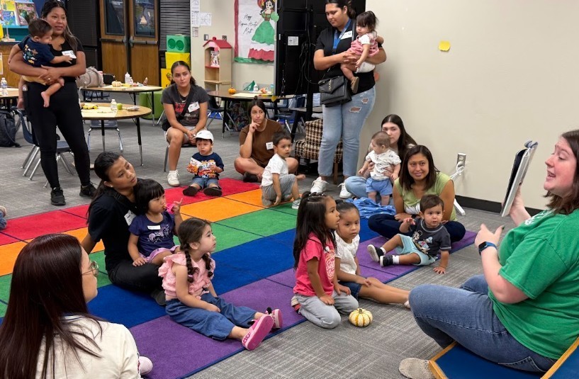 Families at Toddler Time on October 3, 2025