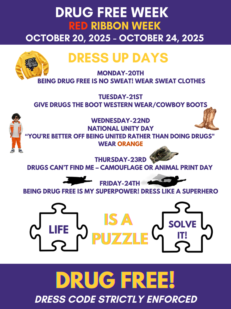 Drug Free Week October 20th - 24th