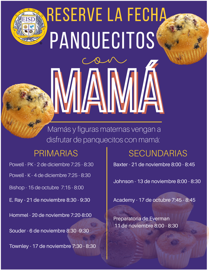 Muffins with Mom and Donuts with Dads Spanish