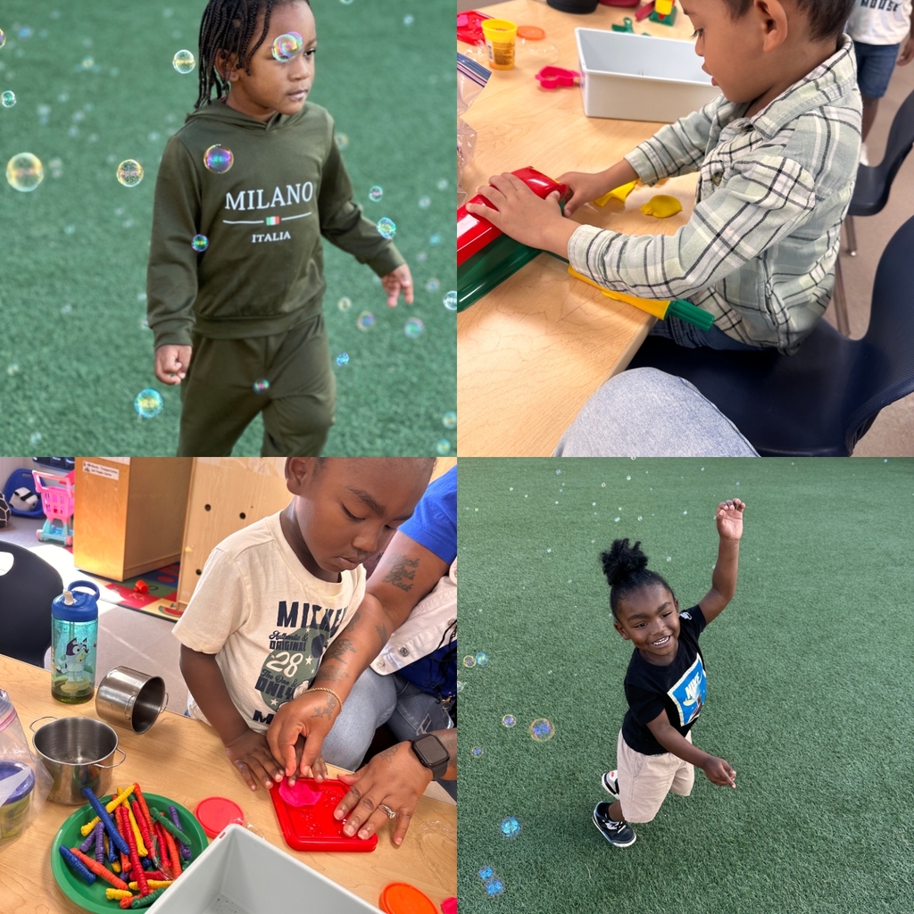 students learning and playing some bubbles