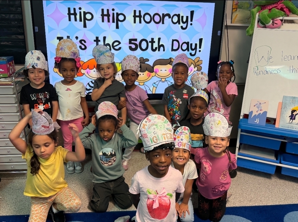 students celebrating 50th day of school