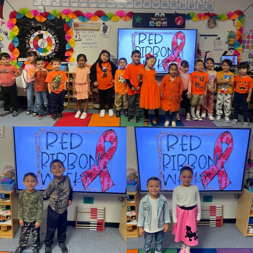 students posing for picture red ribbon week